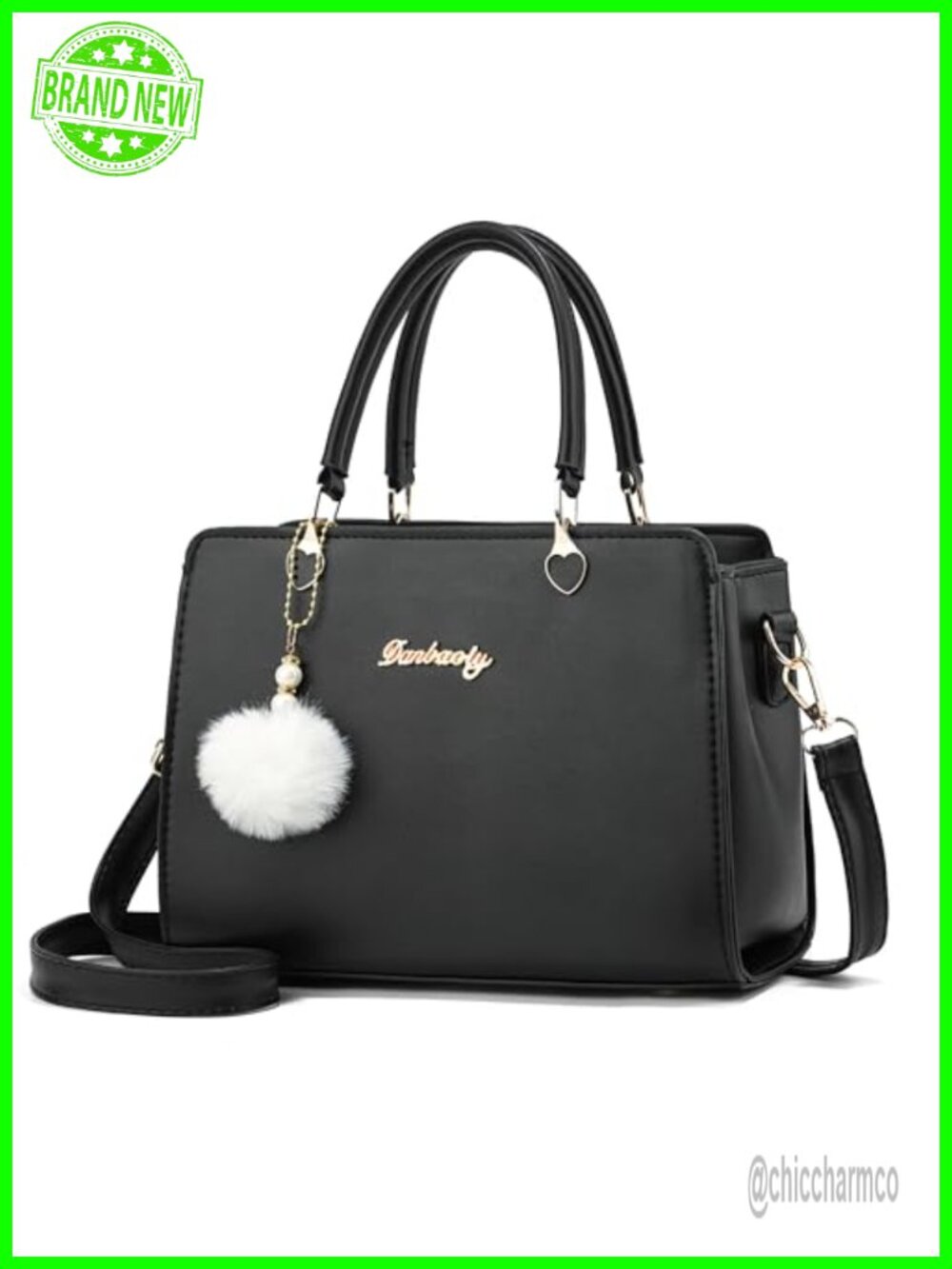 Small PU Leather Satchel Crossbody Handbag Top Handle Shoulder Bag Purse